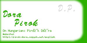 dora pirok business card